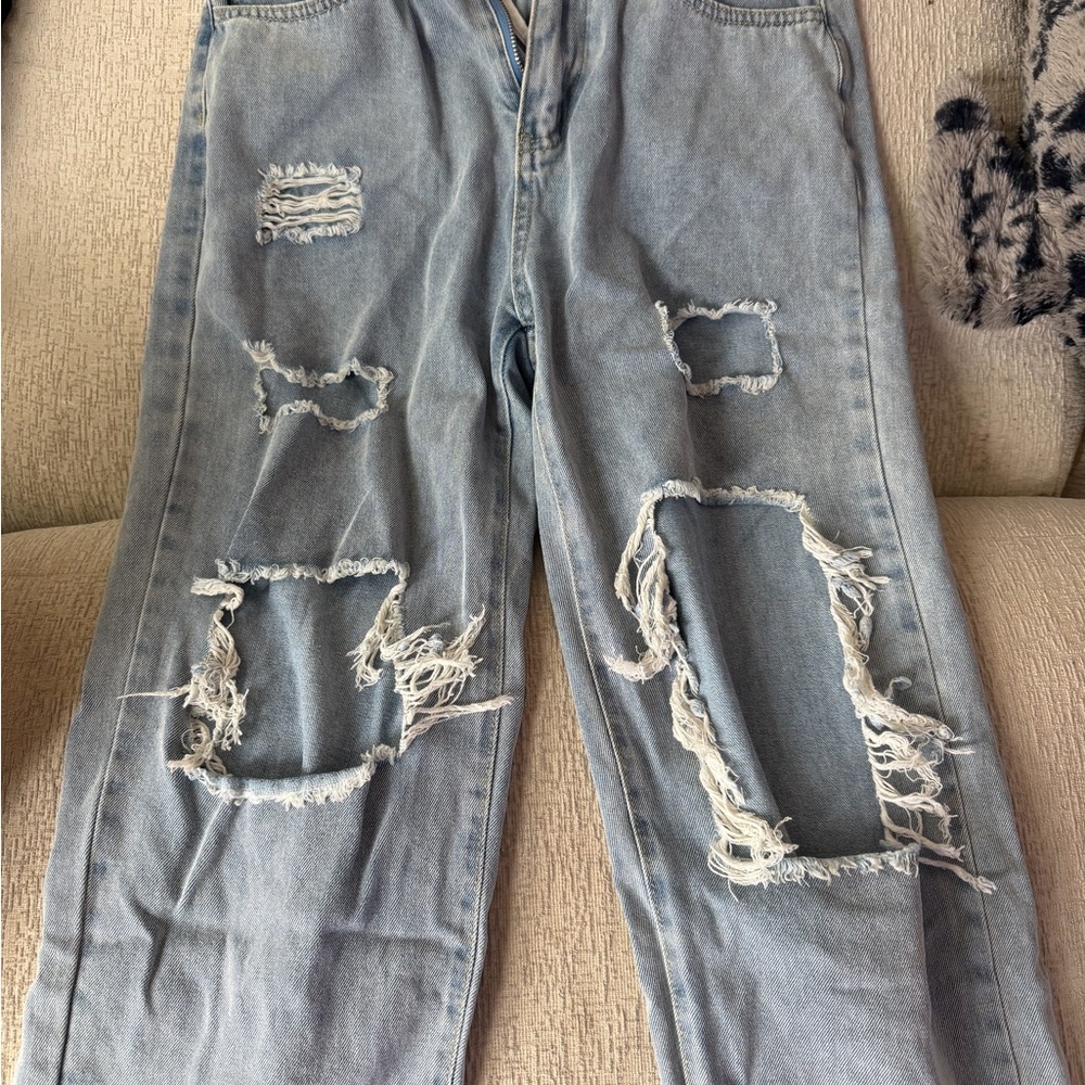 Light Blue Distressed Women’s Jeans